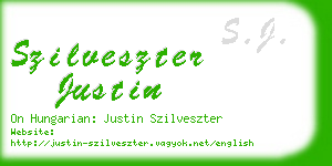 szilveszter justin business card